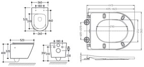 Mueller Afesta randloos toiletpot met bidetsproeier warm/koud en dunne softclose zitting wit mat