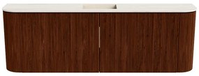 Mondiaz Joya DLux 125cm toiletmeubel ronding links/rechts ruby met wastafel faye midden 1 kraangat meli