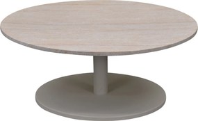 Lido lounge tafel 80x80x35 cm latte polystone travertine