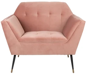 Dutchbone Kate Roze Retro Fauteuil Fluweel