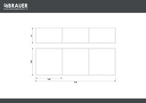 Brauer Season ladeorganizer zwart - set van 3