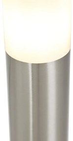 Moderne buitenlamp paal staal 45 cm IP44 - Rox Modern E27 IP44 Buitenverlichting cilinder / rond rond