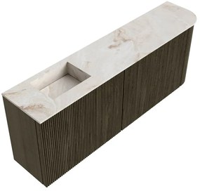 Mondiaz Joya DLux 110cm toiletmeubel ronding rechts shadow met wastafel faye links 1 kraangat frappe