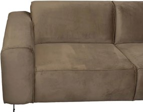 Hoekbank - Lambada - rechts - velours Juke taupe 12