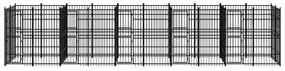 vidaXL Hondenkennel 18,43 m² staal