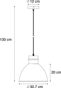 Set van 3 landelijke hanglampen grijs - Dory