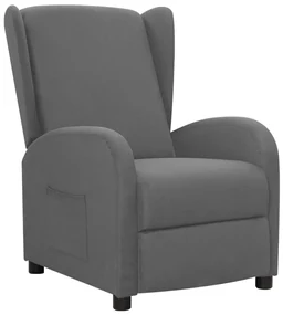vidaXL Fauteuil verstelbaar stof lichtgrijs