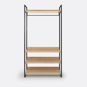 Grote module met 3 legplanken en 1 hangstaaf, HIBA