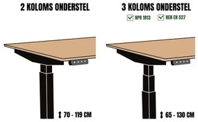 Zit-sta Bureau Zwart Eiken