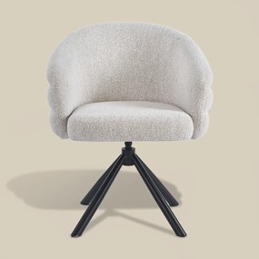 Moderne Draaibare Eetkamerstoel Beige