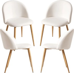 Set 4 Vint Kunstlederen Stoelen