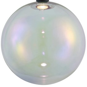 Design hanglamp zwart met regenboog glas 35cm - Mallon