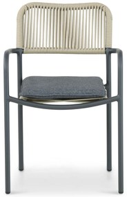 Tuinstoel stapelbaar Aluminium/rope Taupe-naturel-bruin Coco Penya
