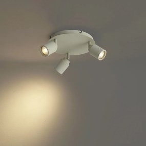 Moderne inbouwspot beige 3-lichts IP44 - Ducha