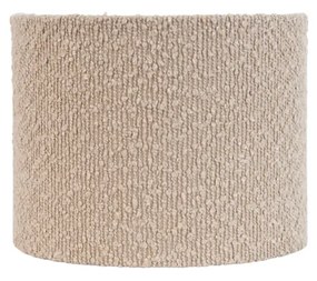 Stoffen lampenkap beige met teddy stof 18/18/14