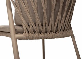 Taste by 4 Seasons Manitoba stapelbare dining chair latte  Tuinstoel    taupe weerbestendig