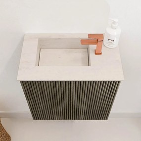 Mondiaz Joya DLux 40cm toiletmeubel shadow met wastafel faye links 1 kraangat meli