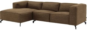 Goossens Bank Calvin groen, micro leer, 2,5-zits, modern design