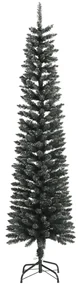 vidaXL Kunstkerstboom met standaard smal 210 cm PVC groen