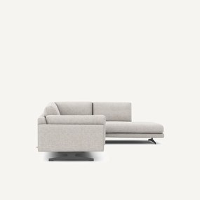 Hoekbank met longchair, gerecycled katoen, CÉSAR