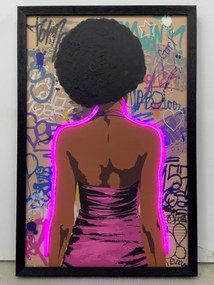 Neon Art Woman Back