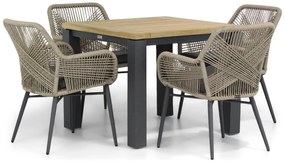 Tuinset 4 personen 90 cm Wicker Taupe Lifestyle Garden Furniture Advance/Veneto