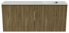 Mondiaz Joya DLux 90cm toiletmeubel dusk met wastafel faye rechts zonder kraangat opalo