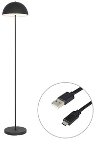 LED Buiten vloerlamp mushroom zwart oplaadbaar 3-staps dimbaar - Keira Modern IP44 Buitenverlichting rond Lamp