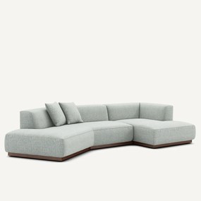 Rechtse open hoekbank in gespikkelde stof, Jacopo