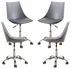 Set 4 Blok Bureaustoelen
