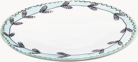 Fine Bone China dessertborden Midnight Flowers, 2-delig