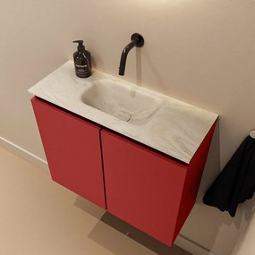 Mondiaz Ture DLux toiletmeubel 60cm fire met wastafel ostra midden zonder kraangat