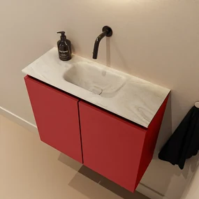 Mondiaz Ture DLux toiletmeubel 60cm fire met wastafel ostra midden zonder kraangat