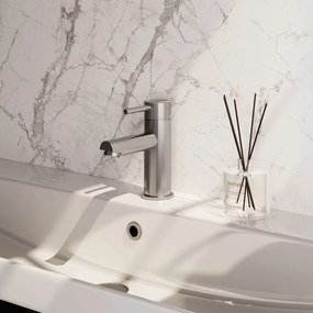 Brauer Stripe wastafelkraan model A met ColdStart RVS geborsteld PVD