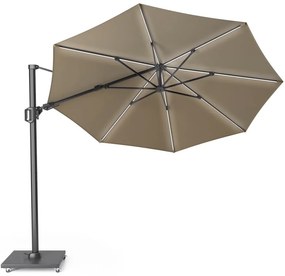 Challenger T2 glow zweefparasol 350 cm rond taupe