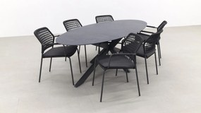 Barista/Privada 240x107 - Ovale tuinset - 7-delig - stapelbaar OP=OP