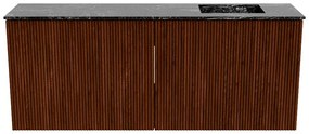Mondiaz Joya DLux 100cm toiletmeubel ruby met wastafel faye rechts 1 kraangat lava
