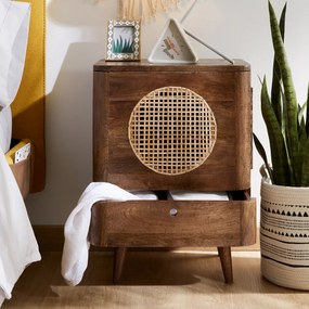 Kave Home Geraldine Bruin Houten Nachtkastje - 45x32x62cm.