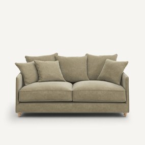 Compacte slaapbank in stonewashed fluweel, Lazare