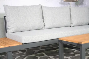 Garden Interiors Hoek Loungeset - Delphi - Acacia - Grijs - Garden Interiors