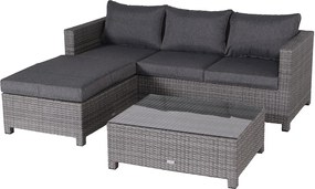 Garden Impressions Isabel loungeset 3-delig - donker grijs