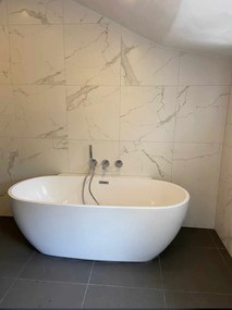 Gepolijste Vloertegel 60x120 Cm Cifre Statuario Luxe Pulido Marmerlook Wit RBT05