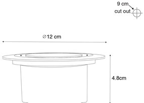 Moderne grondspot staal incl. LED IP65 Solar - Terry