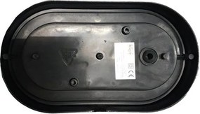 Bulleye lamp ovaal zwart