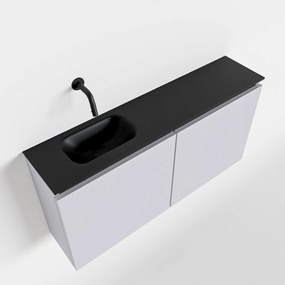 Mondiaz Ture 100cm toiletmeubel cale met wastafel urban links geen kraangat