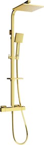 Mexen CQ45 opbouwdoucheset met regendouche en thermostatische kraan, goud - 772504595-50