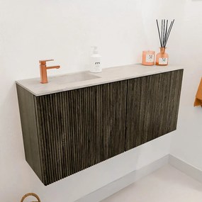 Mondiaz Joya DLux 90cm toiletmeubel shadow met wastafel faye links 1 kraangat ostra