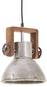 vidaXL Hanglamp industrieel rond 25 W E27 19 cm zilverkleurig