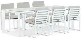 Tuinset 4 personen 180 cm Aluminium Wit Santika Furniture Santika