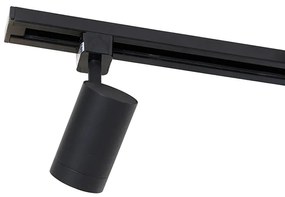 Modern railsysteem met 3 spots en 3 hanglampen zwart 1-fase - Iconic Cavalux Jeana